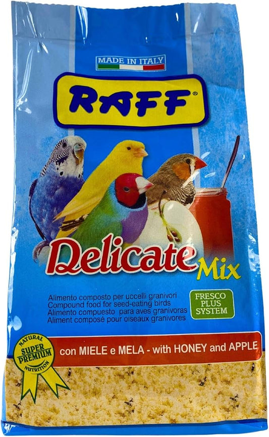 Raff Delicate Mix 500g - Bird Seed Parakeet, Nutrient-Rich for Small Parrots, Supports Feather Growth, Immune System, and Recovery During Molting and Rest Periods
