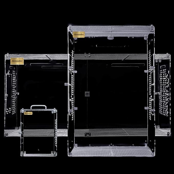 GuineaLoft™ Custom Acrylic Bird Cage (Model-ET2) - Crystal Clear, Custom Sizes from Small to Extra Large, Optional Divider, Name Plate, UV Background, Accessories - Visit the GuineaLoft Store