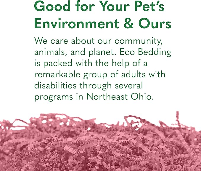 ECO BEDDING 99% Dust Free Paper Bedding for Small Pets and Birds, Eco-Nest Pack