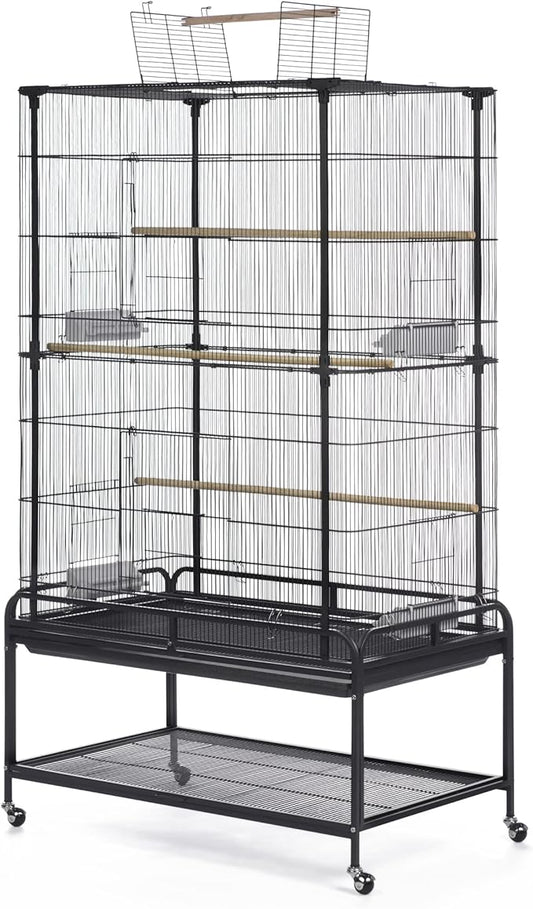 Prevue Pet Products Playtop Flight Bird Cage with Stand - F085, Black