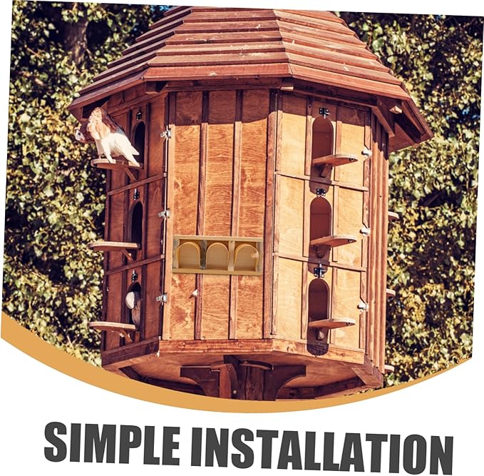 European Style Wooden Pigeon Cage Door Pigeon Entrance Door for Racing Easy Access No Tools Needed Installation High-Intensity Reusable Bird Cage Accessory