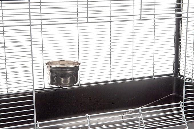 Lixit Quick Lock Cage Bowls for Small Animals and Birds. (20oz, Stainless)