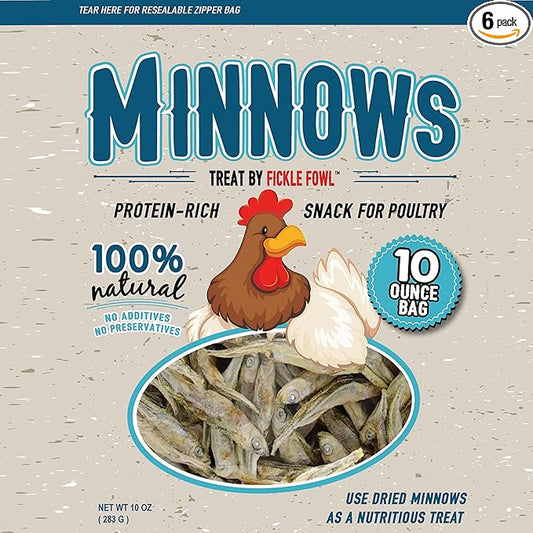 10 oz Bag Dried Minnows - 6 Pk