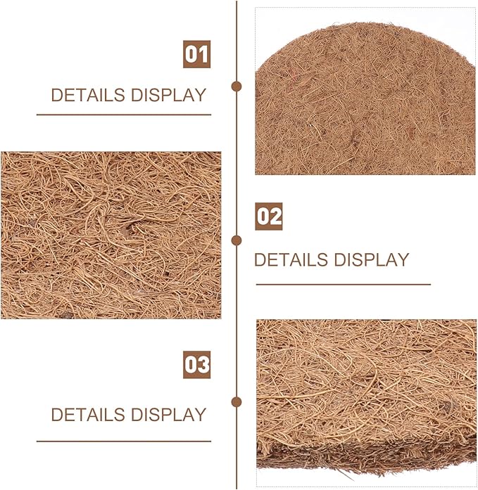 Ipetboom Pigeon Nest Pads 10Pcs 8.5In Breathable Bird Egg Nest Mats Comfortable Palm Fiber Pads for Pigeon Breeding Birdcage Accessories