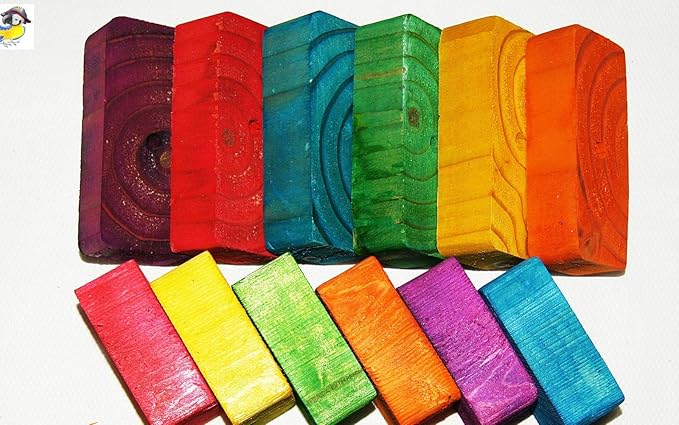 Bird Toys 18 Large Wooden Wood Blocks Parts Large Pet Bird Macaw Afican Grey Cockatoo