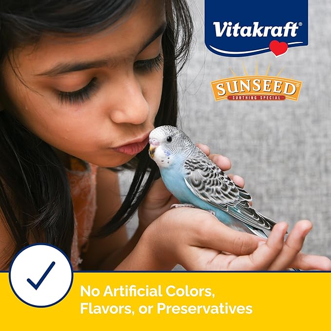Sunseed Vita Prima Parakeet Food 2 lb - Grains Seeds Vegetables Fruits and Live Micro Organisms Delivering Wholesome Daily Nutrition and Foraging Variety Your Parakeet Deserves