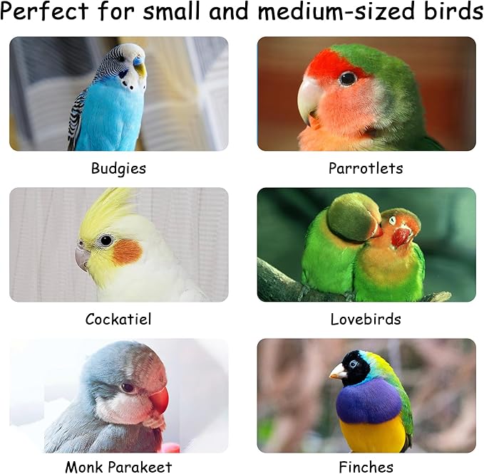 Bird Hut Parrot Bed Hanging Hammock Tent, Summer Breathable Bird Nest Snuggle Hut for Small Parrots, Budgerigar, Parakeet, Conure, Cockatiel, Mynah, Love Birds, Finches (Yellow, S)