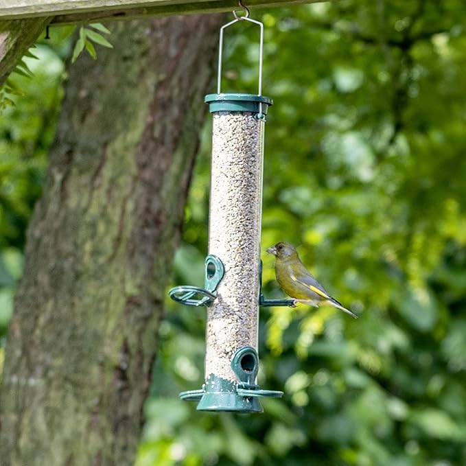 Monster Pet Supplies C J Wildbird Defender Metal Seed Bird Feeder, Clear