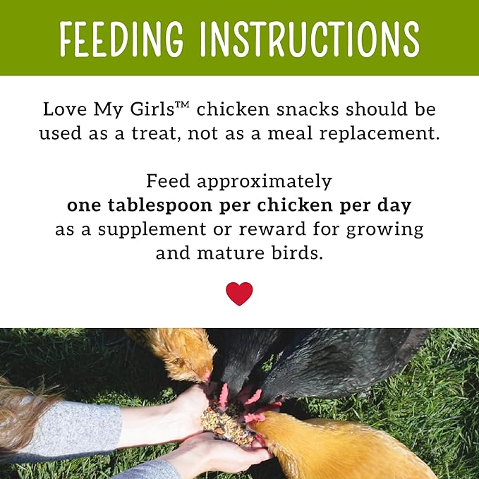 Love My Girls: Chicken Snacks - 5-Grain & Worms - 5lb Bag - Global Harvest, Gourmet Multi-Grain Treats, Corn-Free, Nutritious & Protein Rich Mealworms