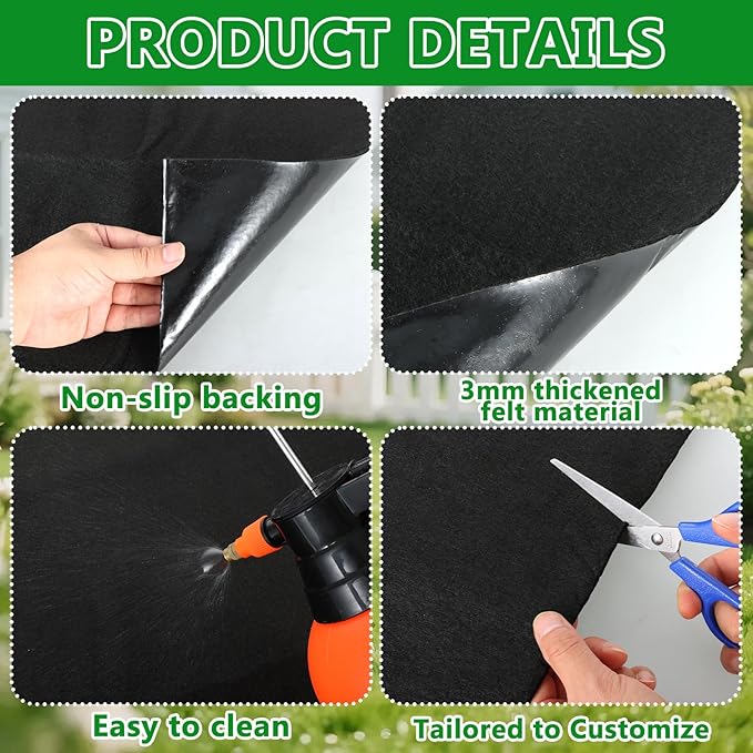 Large Bird Cage Mat, 31 × 39 Inch Waterproof Felt Pad Absorbent Under Cage Mat for Dog Crates Bird Cages Reptile Aquariums with Non Slip Backing Protector for Hard Flooring Surfaces