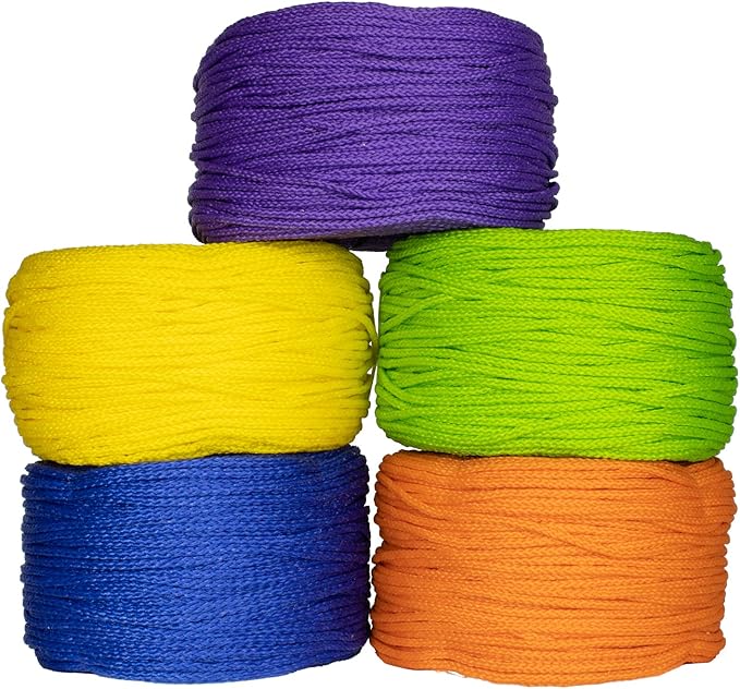 Super Bird Creations SB50030 Braided Polly Rope - Ideal for Making Bird Toys & Crafting - Hollow and Polly Rope, Polyethylene Rope - 1/8" Diameter & 500 Meters Long - Ideal for Parrots -Vibrant Purple