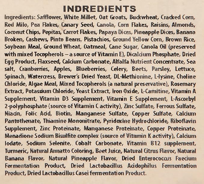 Higgins 466125 Safflower Gold Natural Food For Conure/Cockatiel, 25-Pound