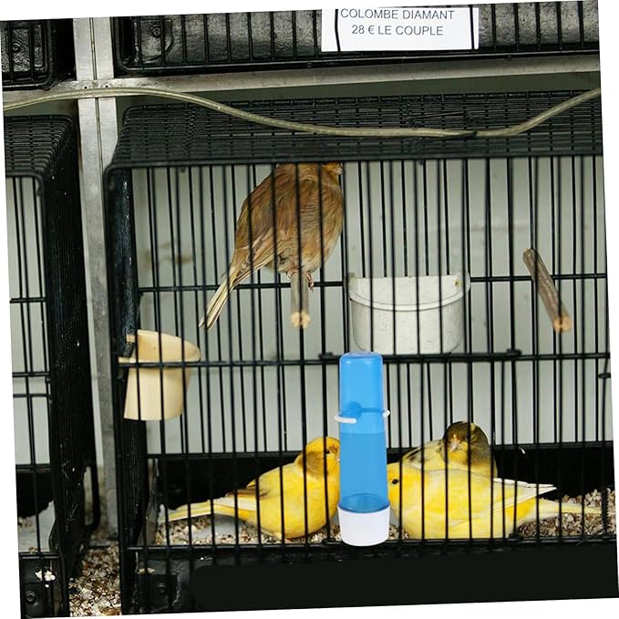 Automatic Bird Water Dispenser 125Ml Small Bird Water Feeder with Double Suction Cups Compact Size for Cage and Aviary Use