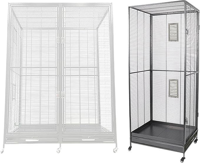 Exotic Nutrition Borneo Version II Small Animal Cage - for Sugar Gliders, Squirrels, Marmosets & Other Small Pets (Add-On)