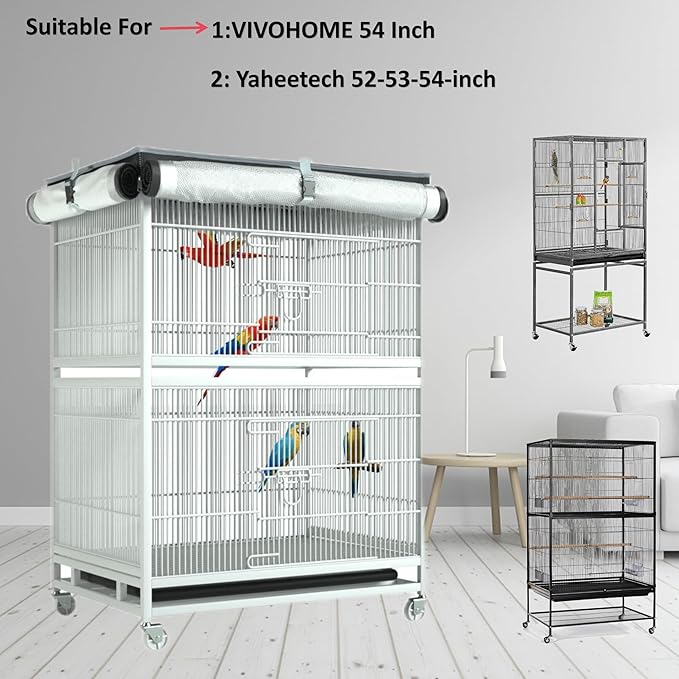 Large Bird Cage Cover - 600D Cage Covers for Night, Good Night Bird Cage Cover for Large Birdcage,Good Night for Cats, Mink, Totoro, Parakeet, Parrot and Small Animals ,Indoors or Outdoors (XL)