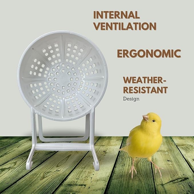 Canary Nest Plastic Hollow Hanging, 2pcs of Durable and Comfortable Bird Nesting Solution for Small Birds, Ideal for Goldfinches, Finches, and Greenfinches Breeding, Cage Accessory