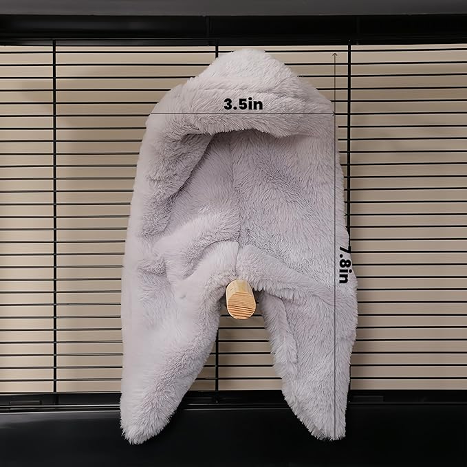 2Pcs Bird Blanket for Cage Bird Cozy Corner Fleece Parrot Snuggle Hut Warm Bird Nest House Bed Hanging Hammock Bird Shelter Bed for Parakeets Cockatiels Conure Lovebird Finch-Pink&Grey