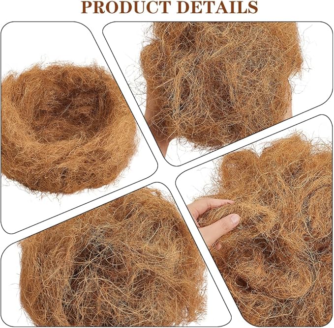 CREATCABIN Coconut Fiber for Bird Nests Bird Nesting Material Canary Nesting Material Coconut Bird Nest Finch Loose Bedding Substrate for Cage Gardens Tree Trunks Budgie Hummingbird 100g(3.5oz)