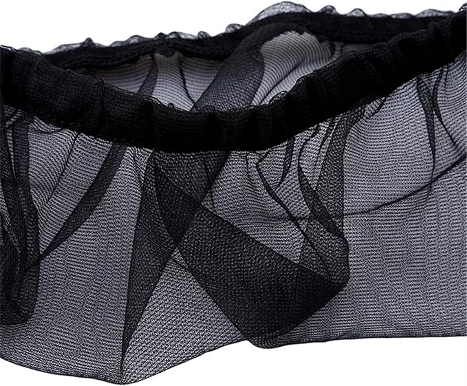 Bird Cage Seed Catcher, Stretchy Form Fitting Mesh Skirt Cover for Parrot Enclosures, Light and Breathable Fabric, Prevent Scatter and Mess,54 * 17Cm Black