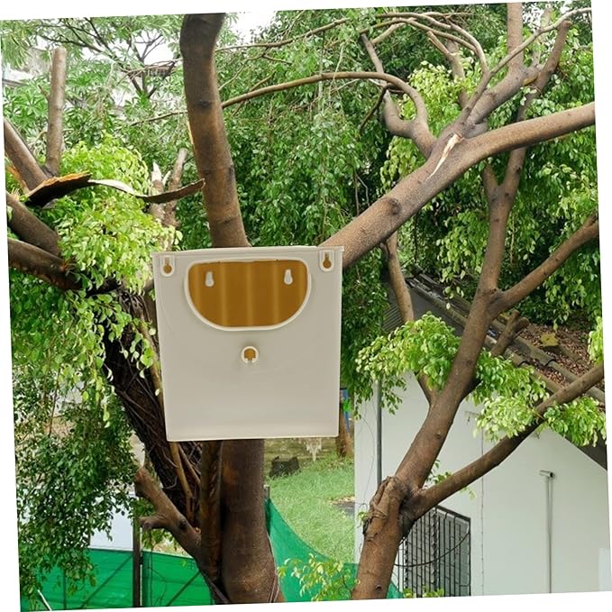 Bird Cage Feeder Parrot Breeding Nest Plastic Cockatiel Breeding Box Screw Mount Bird Nest House Cage Tree Habitat for Canary Budgie