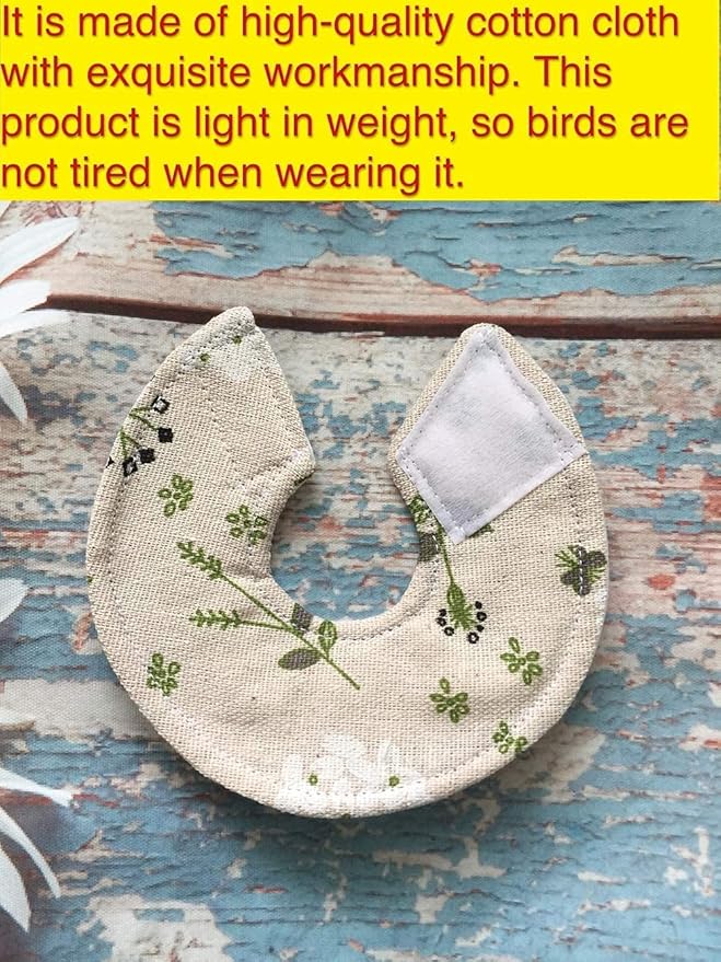 Bird Collars,Adjustable Recovery Collar Parrot Elizabeth Collar for Feather Plucking Feather Protector Shield with Soft Padded Cotton Neck Cone Anti-bite Anti-Licking Wound Healing (2XL,Flower)