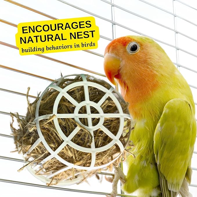 Plastic Nesting Material Holder for Birds - Durable Aviary Accessory and Guinea Pig Food Holder - Nesting Material Dispenser for Bird Breeding and Aviary Use, Small Pet Feeder. (10 articles)