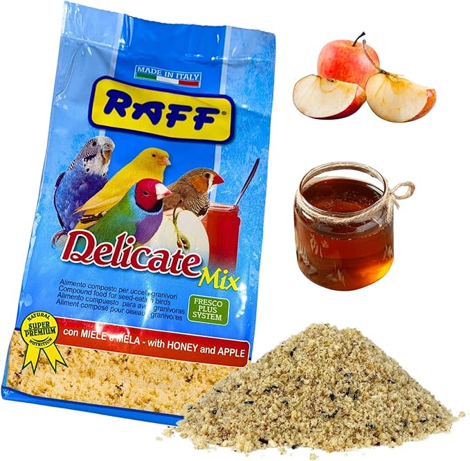 Raff Delicate Mix 500g - Bird Seed Parakeet, Nutrient-Rich for Small Parrots, Supports Feather Growth, Immune System, and Recovery During Molting and Rest Periods