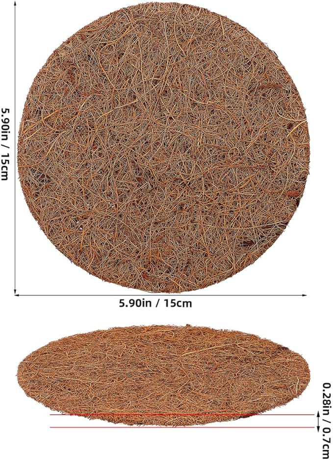 POPETPOP 10 Pcs Bird Nesting Pads, Coconut Palm Silk Pigeon Nest Mat, Bird Nesting Material, Parrots Nesting Box Pads for Pet Parakeet Breeding Hatching, Pigeon Supplies