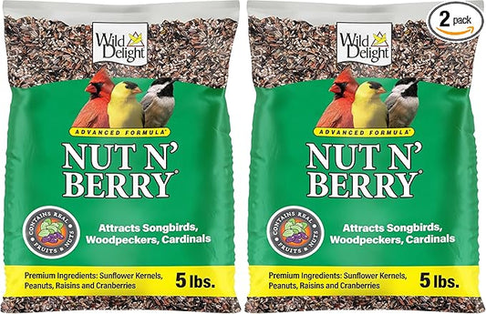 Wild Delight 366050 Nut N' Berry Bird Food, 5 lb, Multi (Pack of 2)