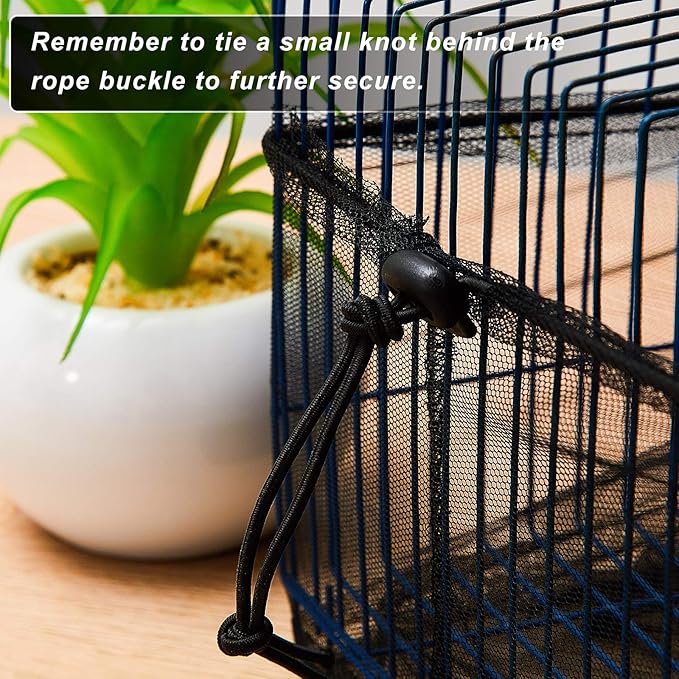 Shappy Large Bird Cage Seed Catcher,Bird Cage Cover Net Skirt Guard,Adjustable Soft Airy Mesh Net for Parrot Parakeet Macaw(78.7 x 15 Inch/ 200 x 37 cm,White)