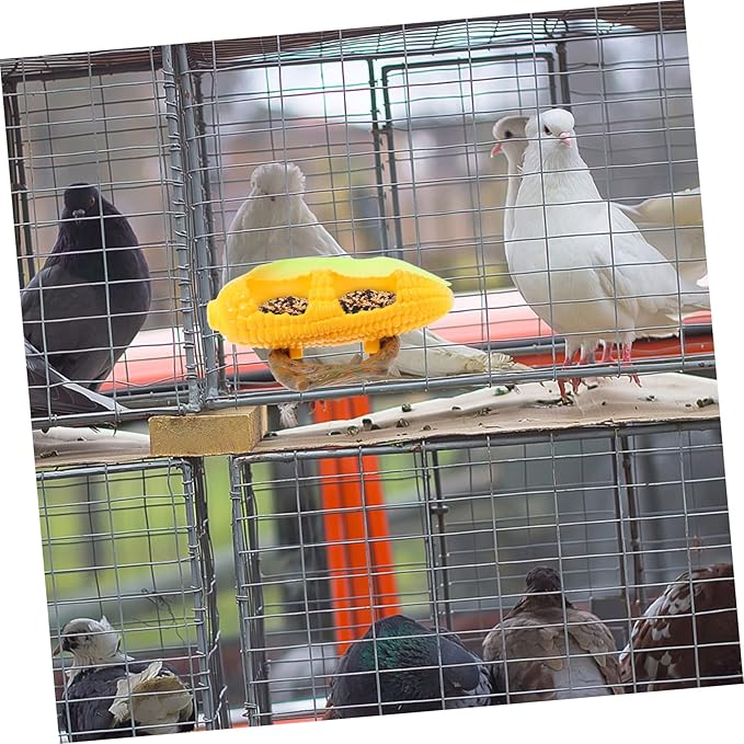 BESPORTBLE 1pc Feeding Box -slide Pet Feeder Pet Birds Feeder Bowl Bird Feeding Dish Cup Pet Bowl Food Bowl Rabbit Feeder Bird Drinking Water Food Box Plastic Tiger Skin Peony re-usable