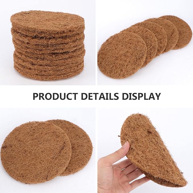 POPETPOP Bird Nesting Pad - 10pcs Chicken Nesting Pads Natural Fiber Nesting Liners Pigeon Breeding Eggs Mat for Birds Chicken Nesting Pads for Chicken Coop