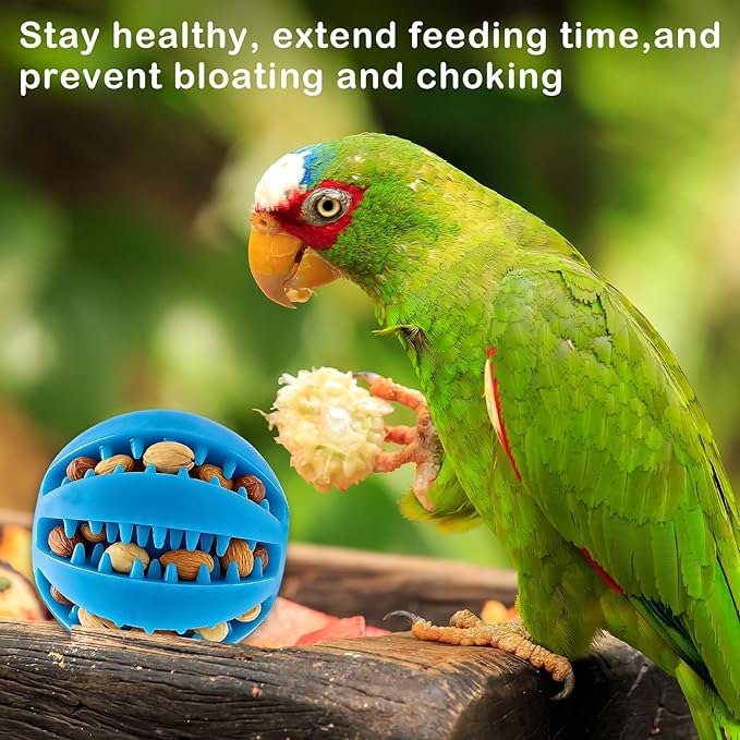 2 PCS Parrot Feeder Chew Toy Balls, Bird Treat Ball for Teething, Bird Foraging Toy for Parakeets, Cockatiel, Love Birds and Small Birds