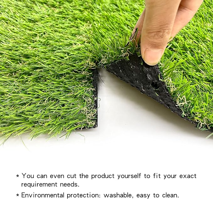 PINVNBY Washable Chicken Nesting Box Pads 6 Pcs Reusable Hens Nest Bedding Artificial Grass Rug Carpet Fake Synthetic Turf Mat for Chickens Coop Garden Lawn Indoor Outdoor(12 x 12 x 0.78 Inches)