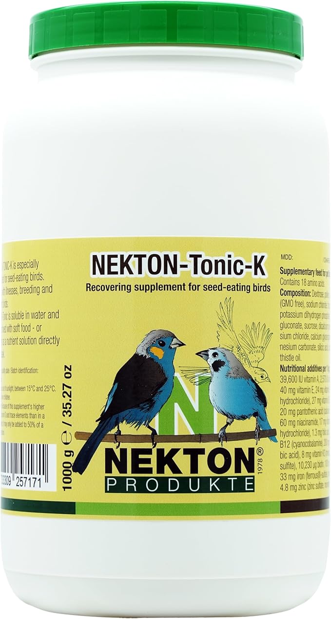 Nekton Tonic-K Restorative Supplement for Seed-Eating Birds 1000g, (2.2Lb)