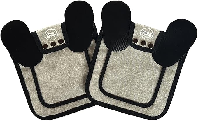 DOWN UNDER OUTDOORS 2 Pack Medium-Large Chicken Saddles with Adjustable Straps, Chicken Apron, Poultry Saver, Pet Supplies, Including Shoulder Covers (Insulated Light Grey)