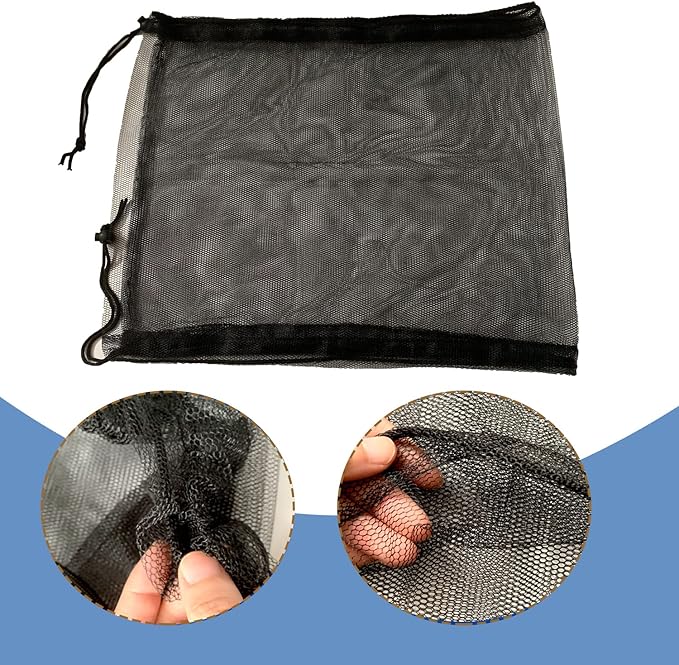 Garden Bird Cage Cover, Parrot Seed Catcher Seeds Guard Mesh Net with Ajustable Buckle for Round Square Square Cages, 1 pcs