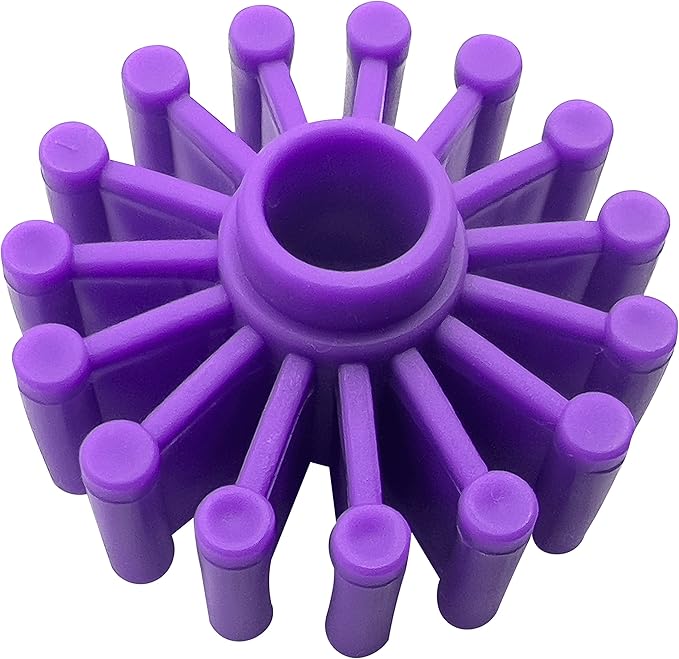 1000 Foot Gear Pk6 - Brightly Colored Durable Plastic Foot Toy Pieces, Lots of Smooth Gear Spokes, Interlocks on Side and Center, Great for Small to Medium Size Pet Birds
