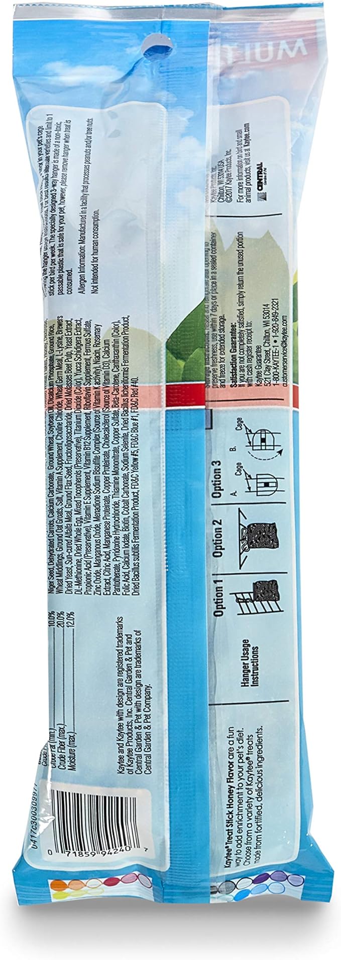 Kaytee Treat Stick Honey Flavor - Cockatiel 8 oz