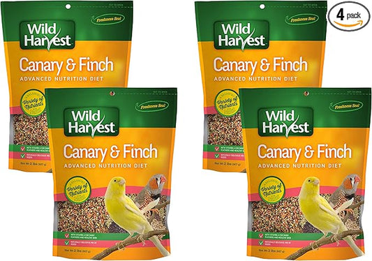 Wild Harvest Canary and Finch Food, 2 Pound | Pack of 4