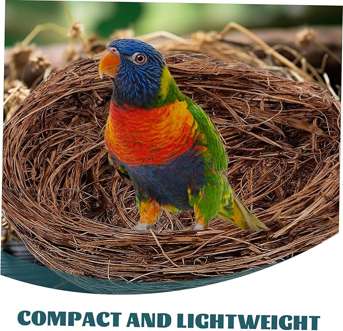 balacoo Parrot Nesting Box Cage Hatch House Hut Cave for Small Parrots Bird Egg Basin Nest Bowl Pigeons Quails Small Birds