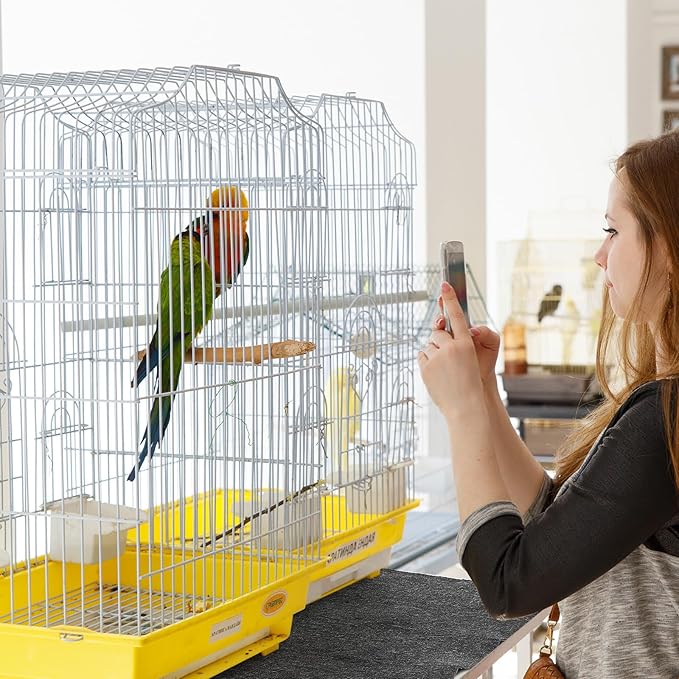 Nuanchu Large Bird Cage Mat, 30 x 36 Inch Under Pet Cage Mat, Absorbent/Waterproof Felt Pad for Bird Cages, Reptile Aquariums, Dog Kennels, with Non-Slip Backing for Hard Floors and Surfaces
