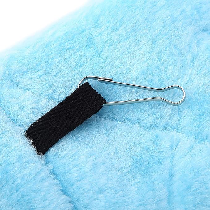 Plush Bird Hammock, Hanging Bird Nest Warm Soft Plush Hammock Hanging Cage Tent Winter Warm Bird Nest House for Birds Parrot Winter Warm Bed Pet Toy Pouch Cotton Bed (M-Blue)