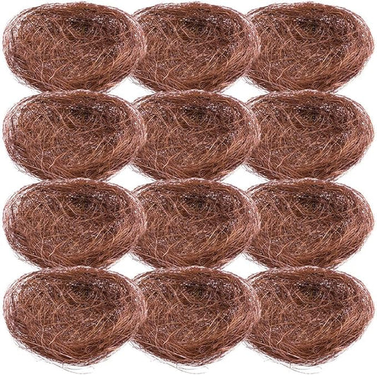 Veemoon 16 Pcs Mini Bird Nests,4. 72 Inch Artificial Bird Nests for Crafts Landscape Ornaments for Home Patio Garden Yard Wedding Holiday Easter Decoration