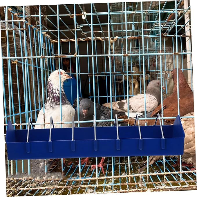 Bird Feeder Plastic Slot Storage Trough Bird Food Dispenser Feeding Dish Container Pigeon Supplies 40cm for Animals Pigeon Feeder