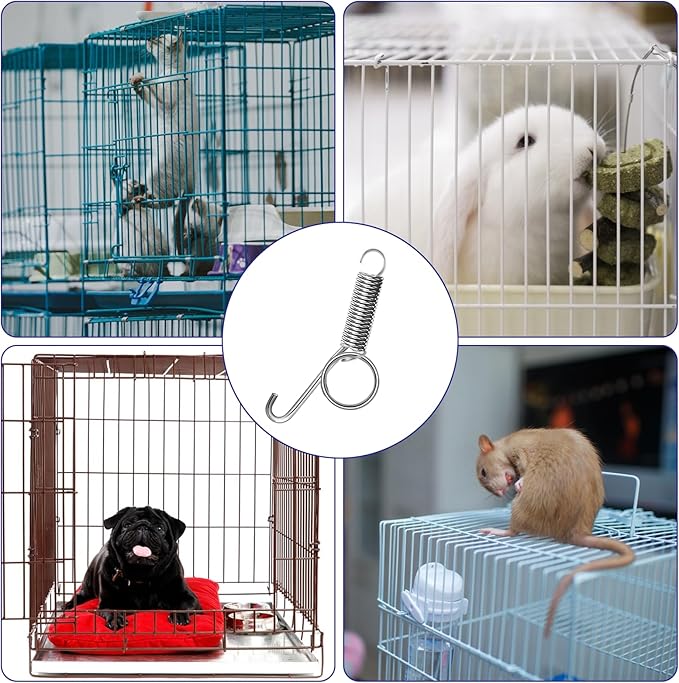 20Pcs Multi-Functional Spring Latch for Rabbit, Dog, Cat, Parrot, Guinea Pig, Squirrel Cages