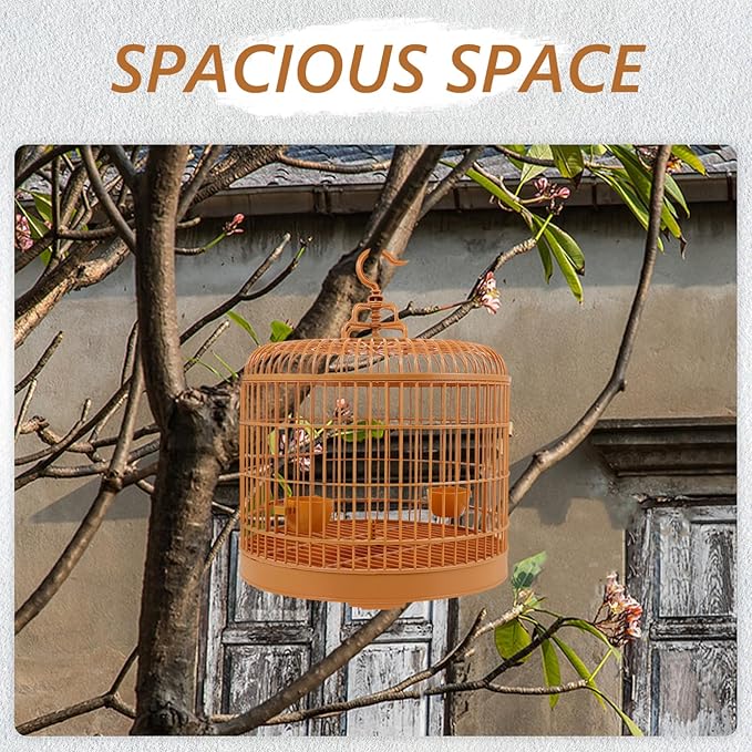 Hanging Bird Cage Stylish and Practical Birdcage for Parrots Lovebirds Safe Material Easy Access Door for Home Decoration Pet Comfort