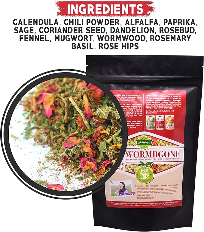 Premium Chicken Nesting Herbs (4 lb) - Naturally Keep A Clean Coop Your Hens Will Love – Backyard Chicken Supplies WormBGone