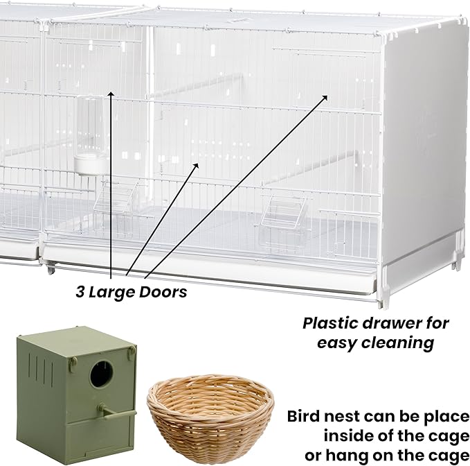 Canary and Finch Breeding Cage White Art. 400