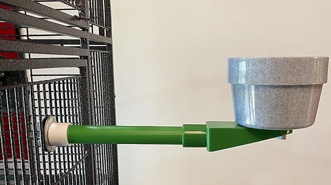 Polly's Mess Less Cups for Your Bird cage-Recommended for All Types of Birds Including Parakeets, Cockatiels, Parrots, Macaws, Cockatoos and More! (Small Short (11" x 3/4"))